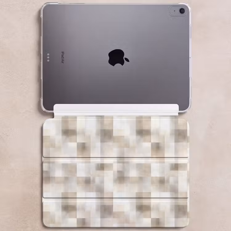 iPad hoes - Textuur - Linnen - Beige — 6