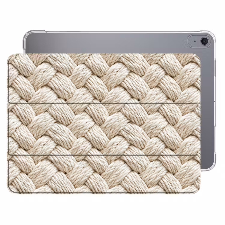 iPad hoes - Touw - Gebreid - Beige — 1