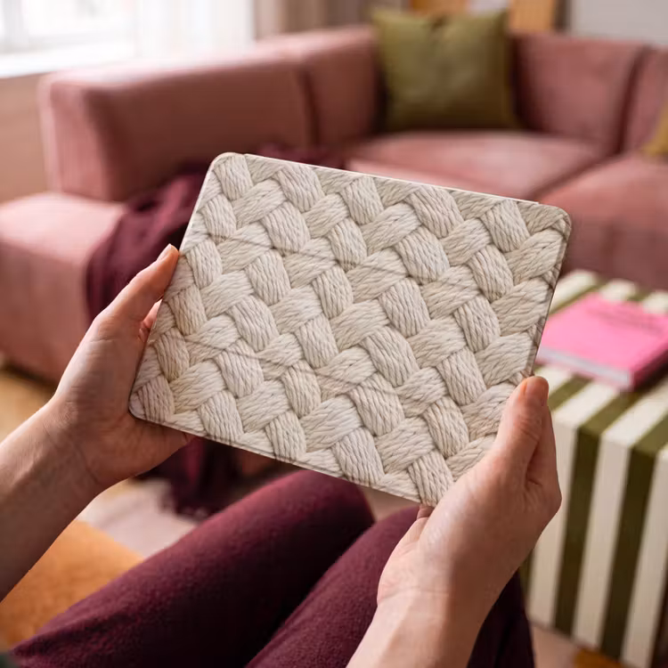 iPad hoes - Touw - Gebreid - Beige — 4