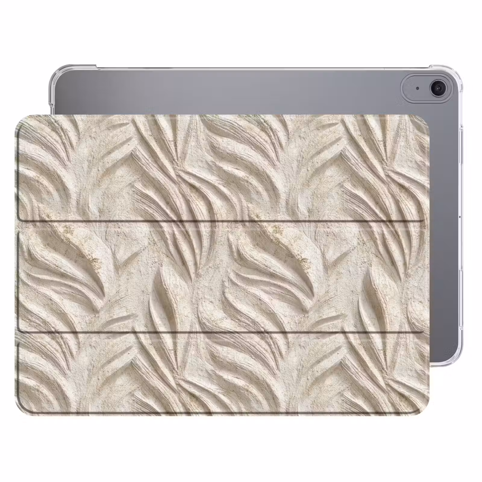 iPad hoes - Textuur - Reliëf - Beige — 1