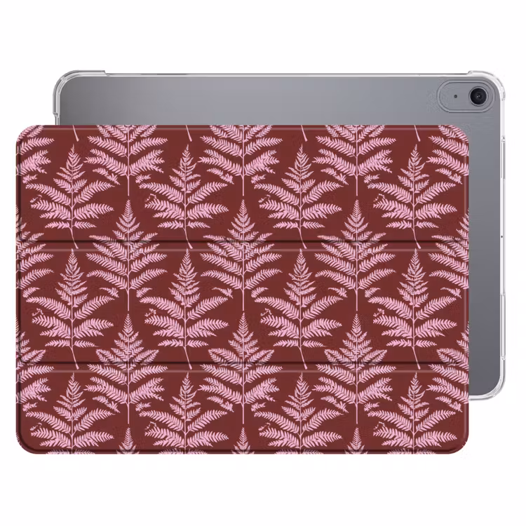 iPad hoes - Blad - Patroon - Paars — 1