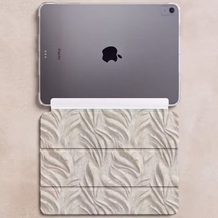 iPad hoes - Textuur - Reliëf - Beige — 6