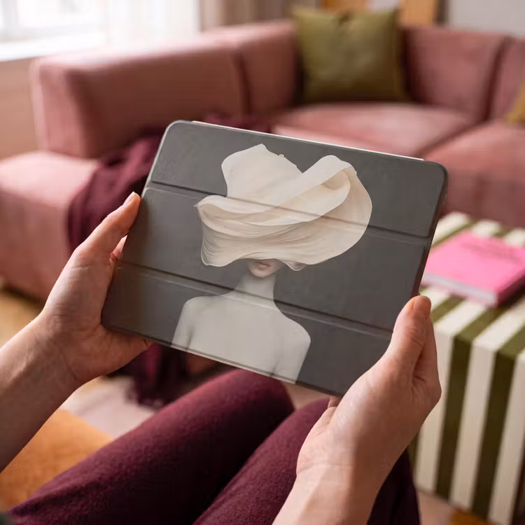 iPad hoes - Vrouw - Beige - hoed — 4