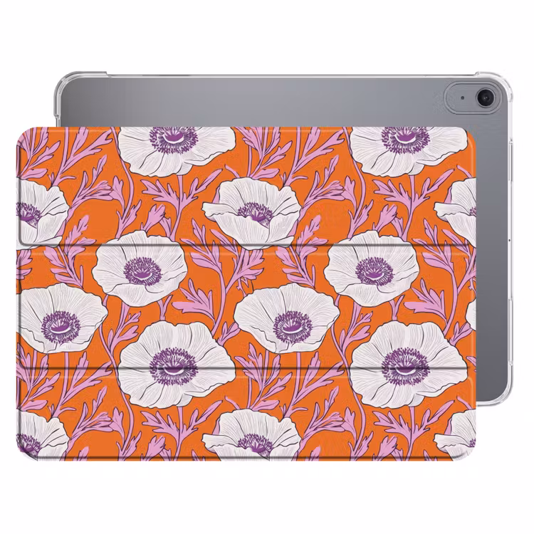 iPad hoes - Bloemen - Grafisch - Oranje — 1
