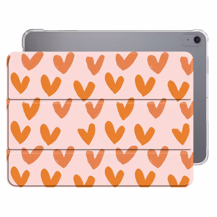iPad hoes - Hartjes - Getekend - Oranje — 1