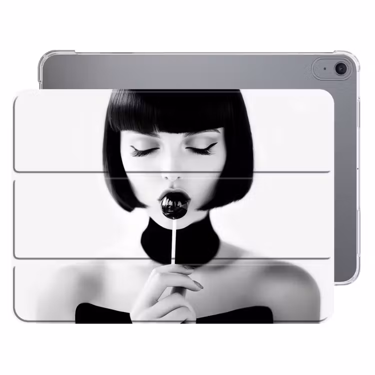 iPad hoes - Vrouw - Lolly - Zwart - Wit — 1