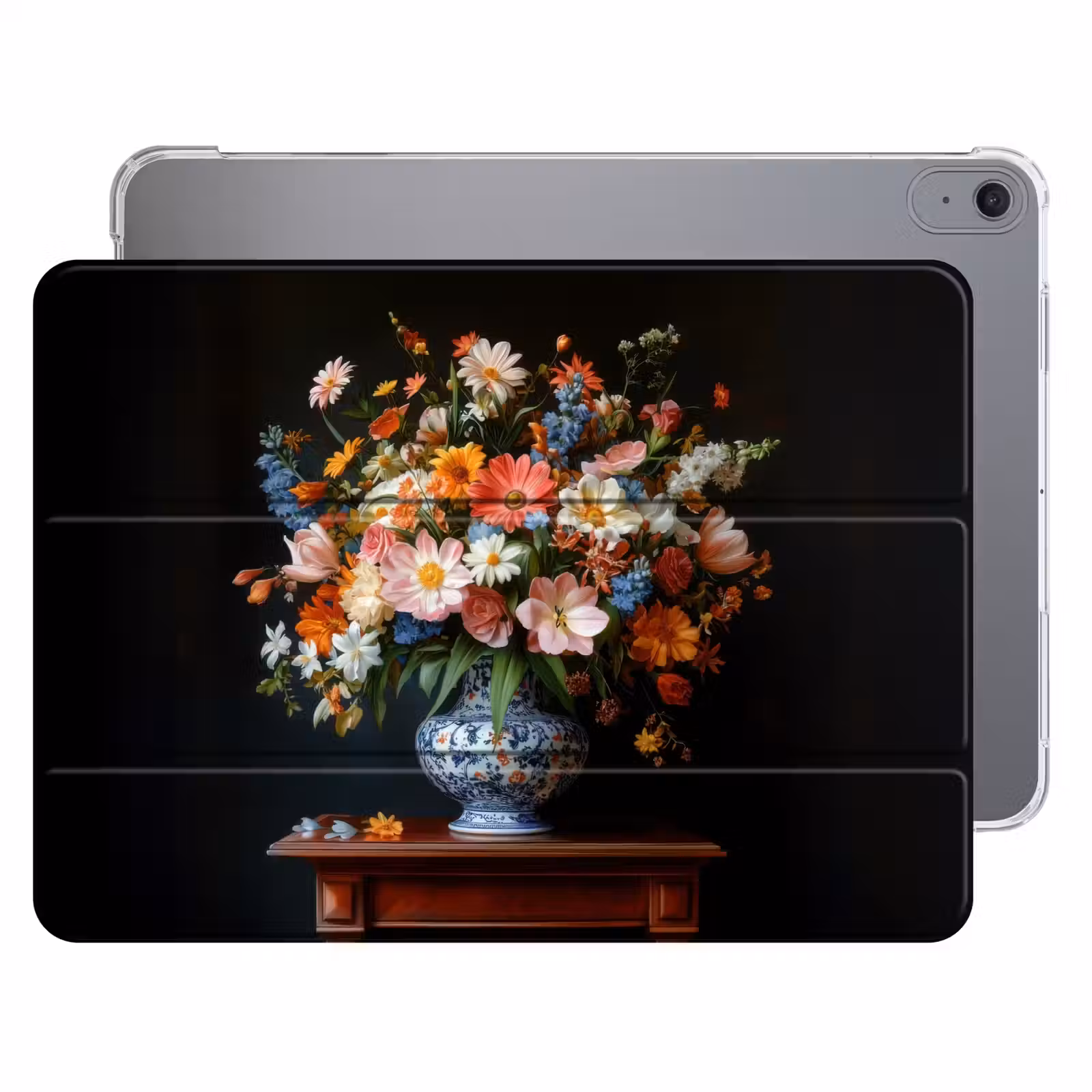 iPad hoes - Boeket - Roze - Bloemen - Vaas — 1