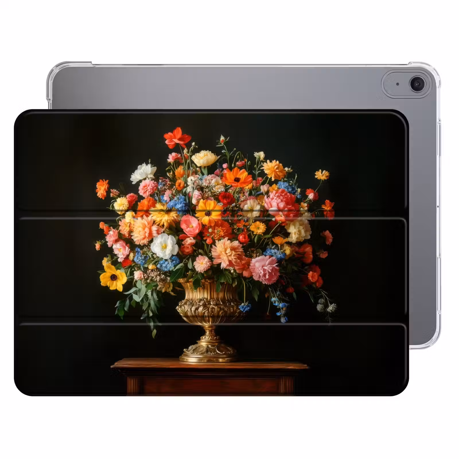 iPad hoes - Goud - Bloemen - Kleuren - Vaas — 1