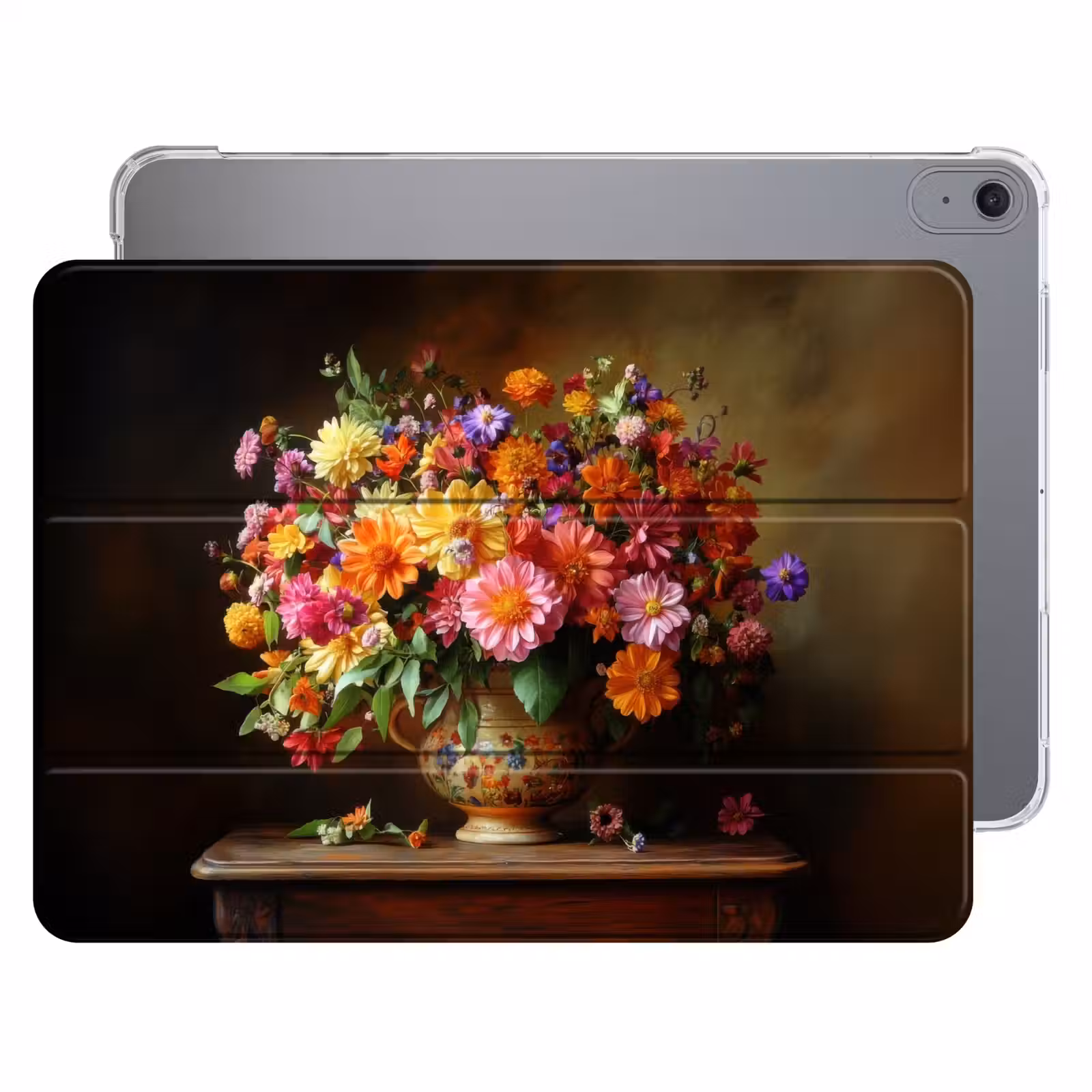 iPad hoes - Kleuren - Boeket - Vaas - Hout — 1