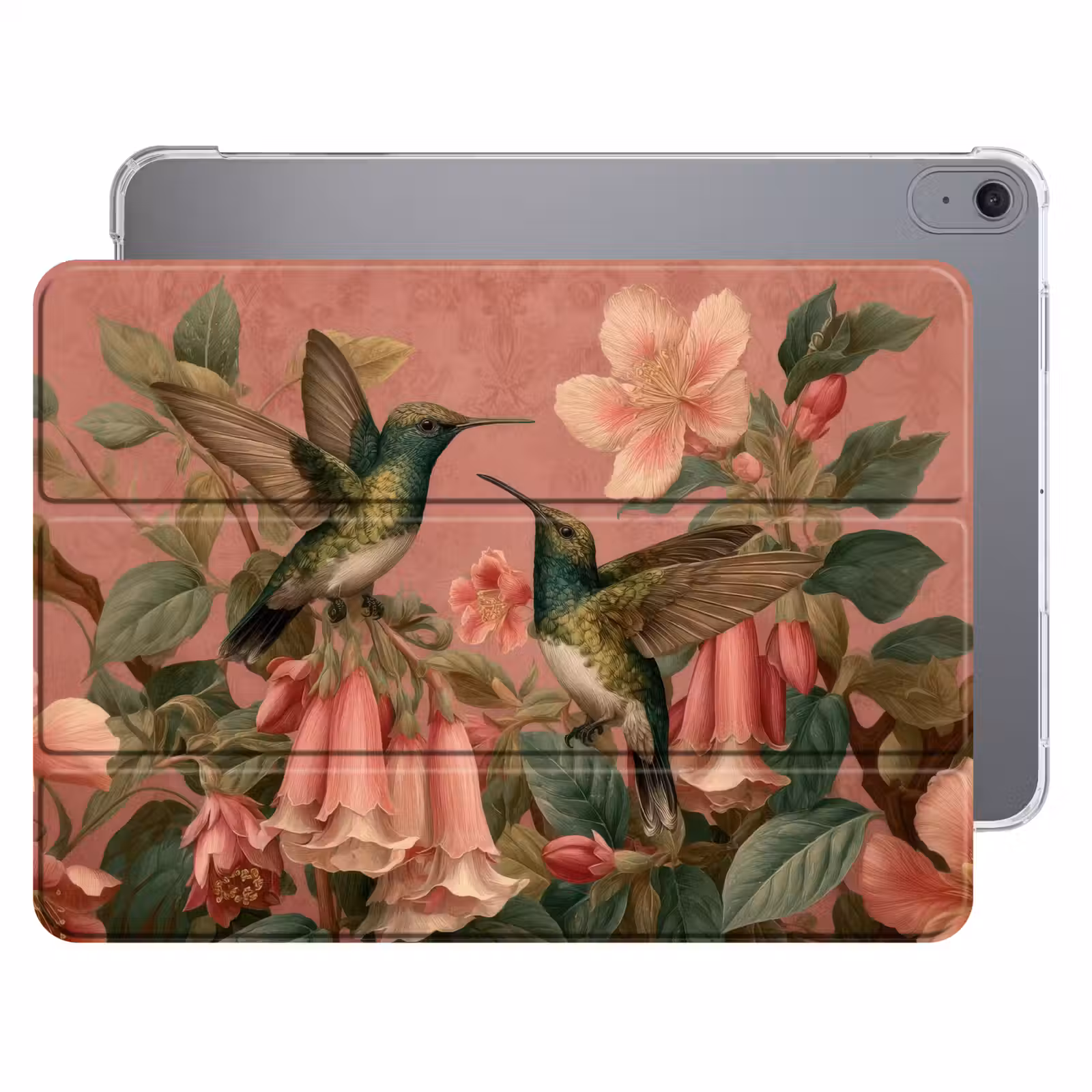 iPad hoes - Kolibries - Bloemen - Groen - Roze — 1