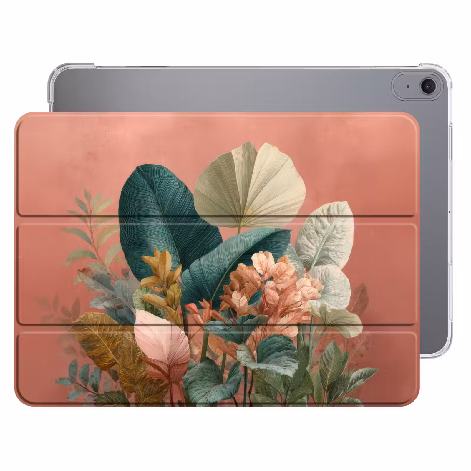 iPad hoes - Tropische bladeren - Bloemen - Roze - groen — 1