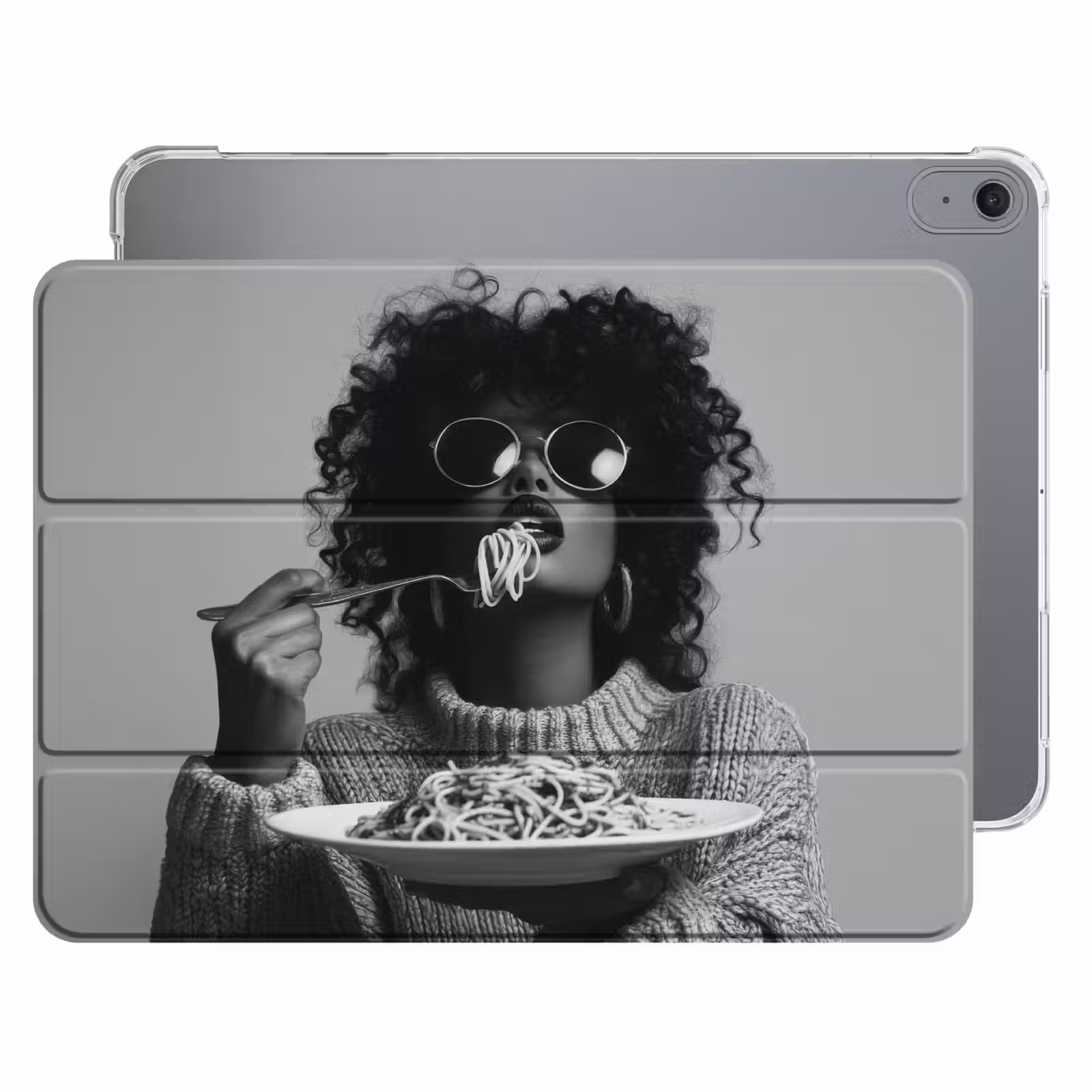 iPad hoes - Vrouw - Pasta - Zwart - Wit — 1