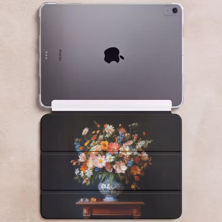 iPad hoes - Boeket - Roze - Bloemen - Vaas — 6