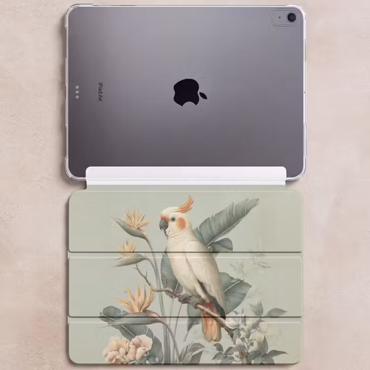 iPad hoes - Gele kuifkaketoe - paradijsvogelbloemen - Groen — 6