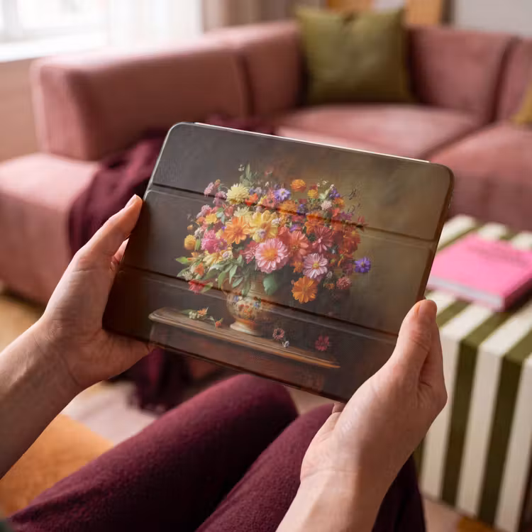 iPad hoes - Kleuren - Boeket - Vaas - Hout — 4