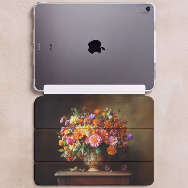 iPad hoes - Kleuren - Boeket - Vaas - Hout — 6