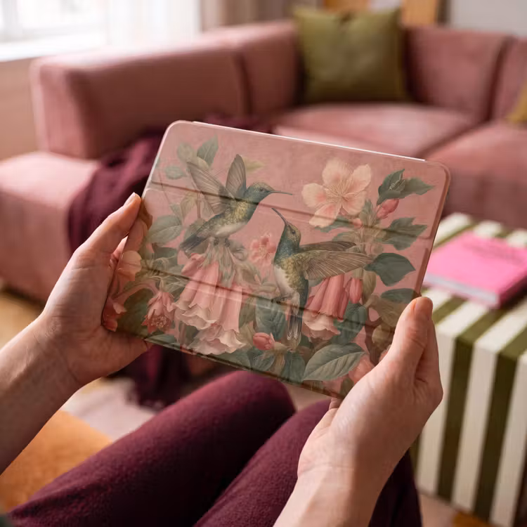 iPad hoes - Kolibries - Bloemen - Groen - Roze — 4