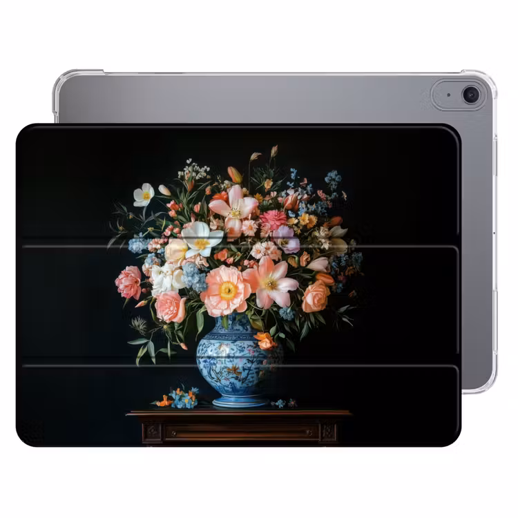 iPad hoes - Roze - Bloemen - Vaas - Kleuren — 1