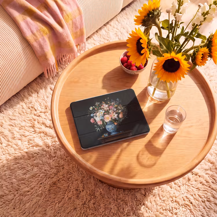 iPad hoes - Roze - Bloemen - Vaas - Kleuren — 2