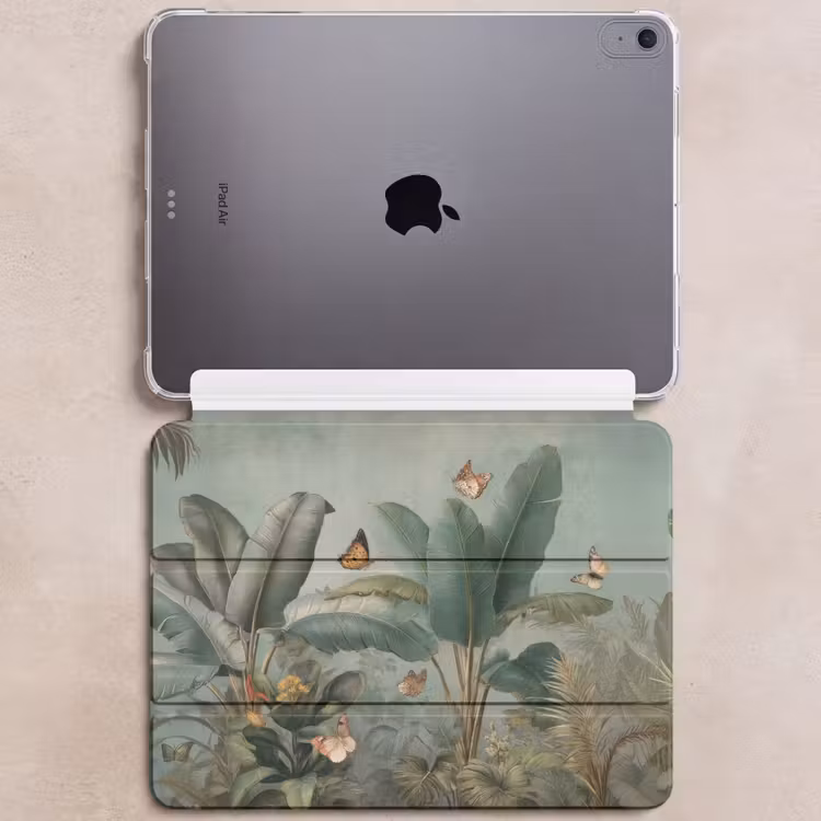 iPad hoes - Tropisch bladerdek - Vlinders - groen - Bruin — 6