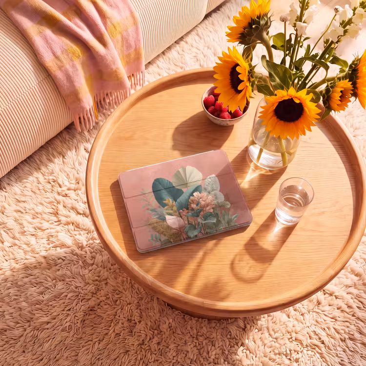 iPad hoes - Tropische bladeren - Bloemen - Roze - groen — 2