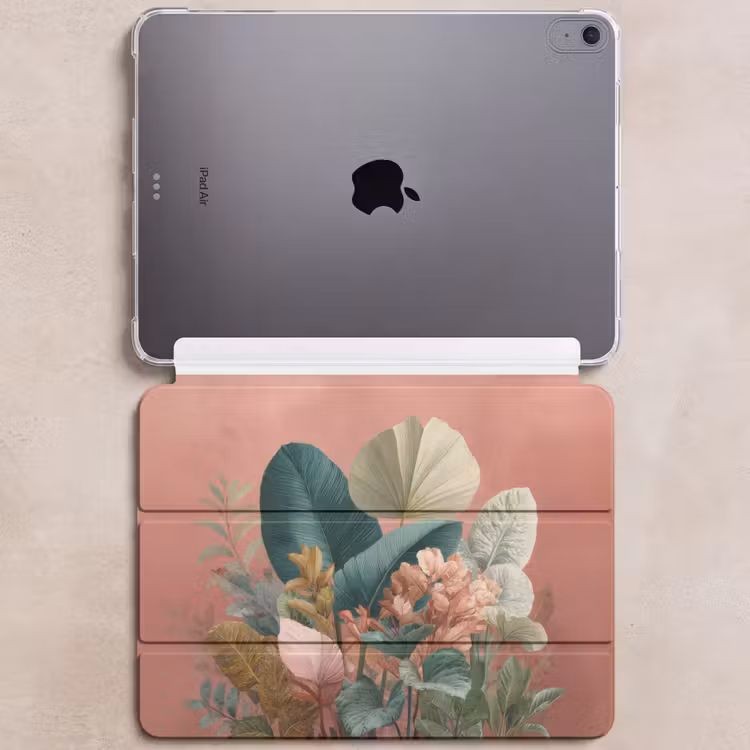 iPad hoes - Tropische bladeren - Bloemen - Roze - groen — 6