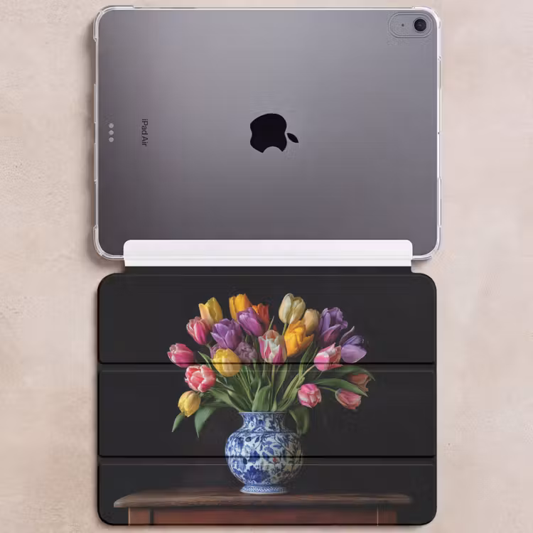 iPad hoes - Tulpen - Kleuren - Hout - Vaas — 6