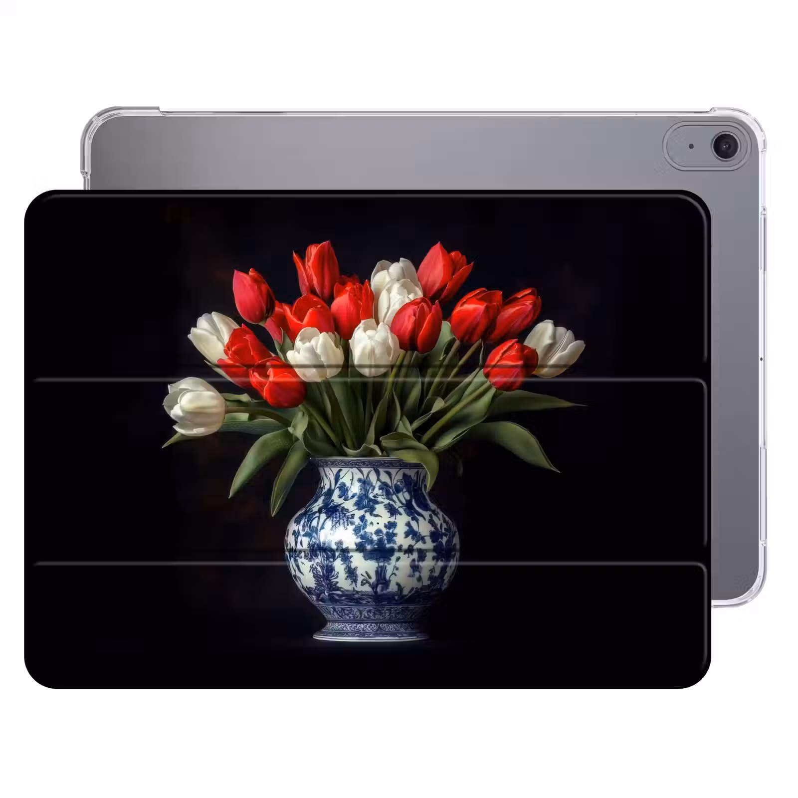 iPad hoes - Rode - Bloemen - Tulpen - Vaas — 1