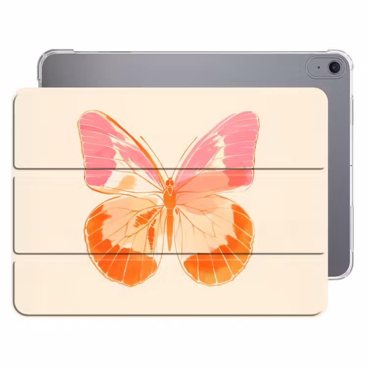 iPad hoes - Oranje - Vlinder - Minimalistisch — 1