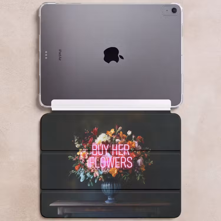 iPad hoes - Quote - Bloemen - Vaas - Neon — 6