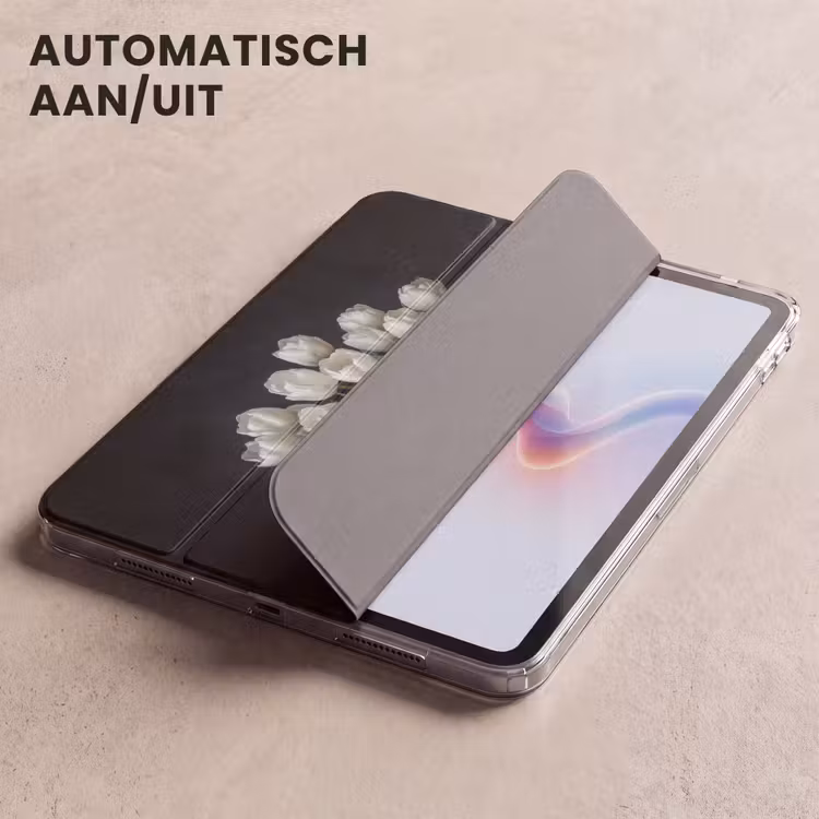 iPad hoes - Wit - Bloemen - Tulpen - Vaas — 5
