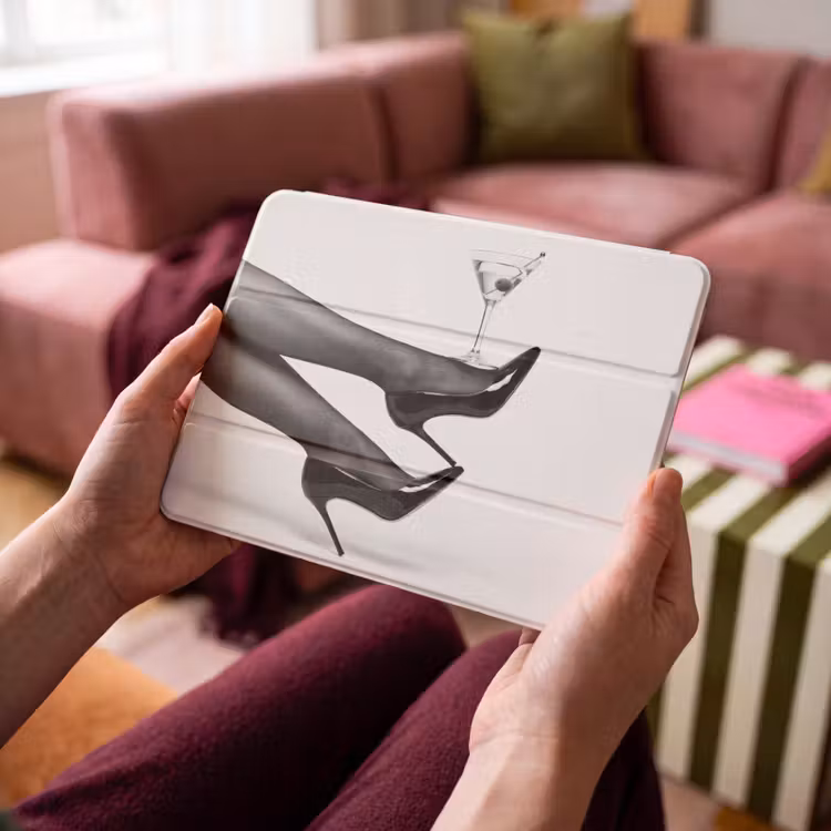 iPad hoes - Benen - Hakken - Glas - Zwart - Wit - Speels — 4