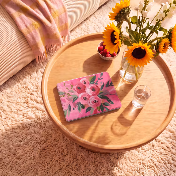 iPad hoes - Bloemen - Verf - Roze — 2
