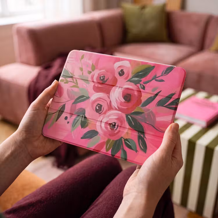 iPad hoes - Bloemen - Verf - Roze — 4