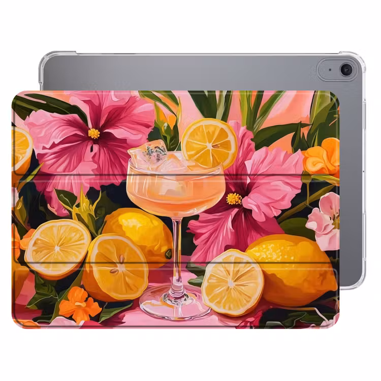 iPad hoes - Drink - Bloemen - Yellow — 1