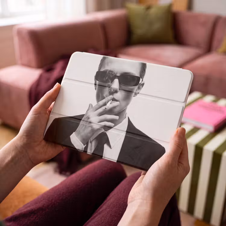 iPad hoes - Portret - Pak - Roken - Zwart - Wit - Stoer — 4