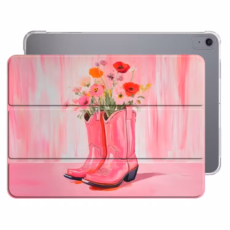 iPad hoes - Roze - Bloemen - Cowboy — 1