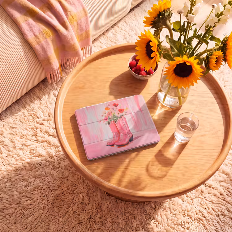 iPad hoes - Roze - Bloemen - Cowboy — 2