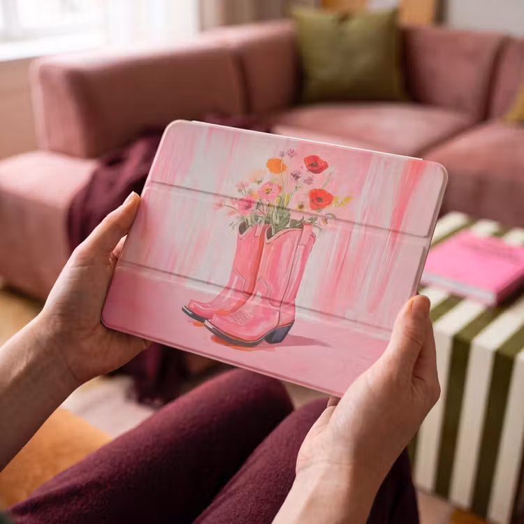 iPad hoes - Roze - Bloemen - Cowboy — 4