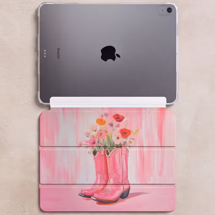 iPad hoes - Roze - Bloemen - Cowboy — 6