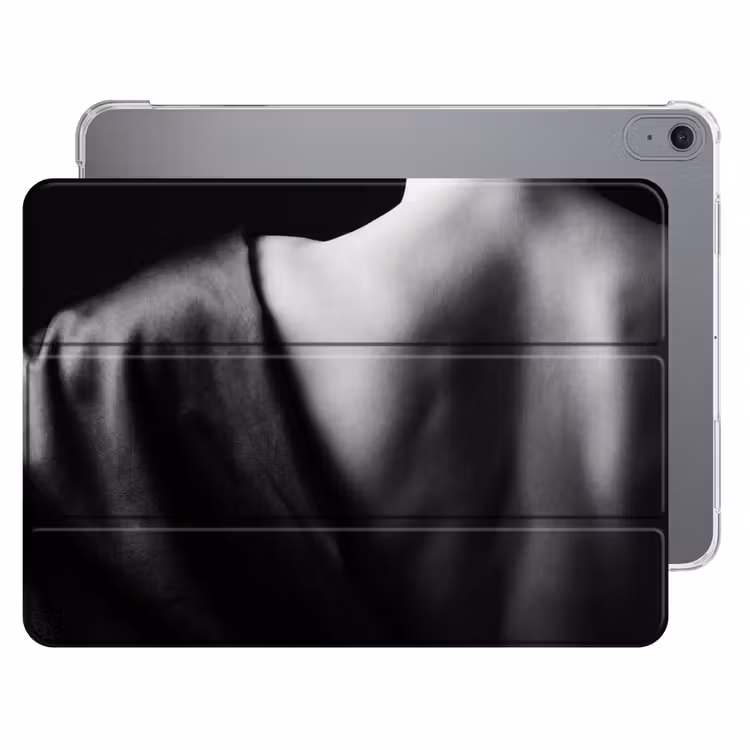 iPad hoes - Schouder - Zijde - Rug - Zwart - Wit - Elegant — 1