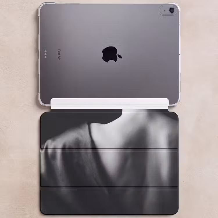 iPad hoes - Schouder - Zijde - Rug - Zwart - Wit - Elegant — 6