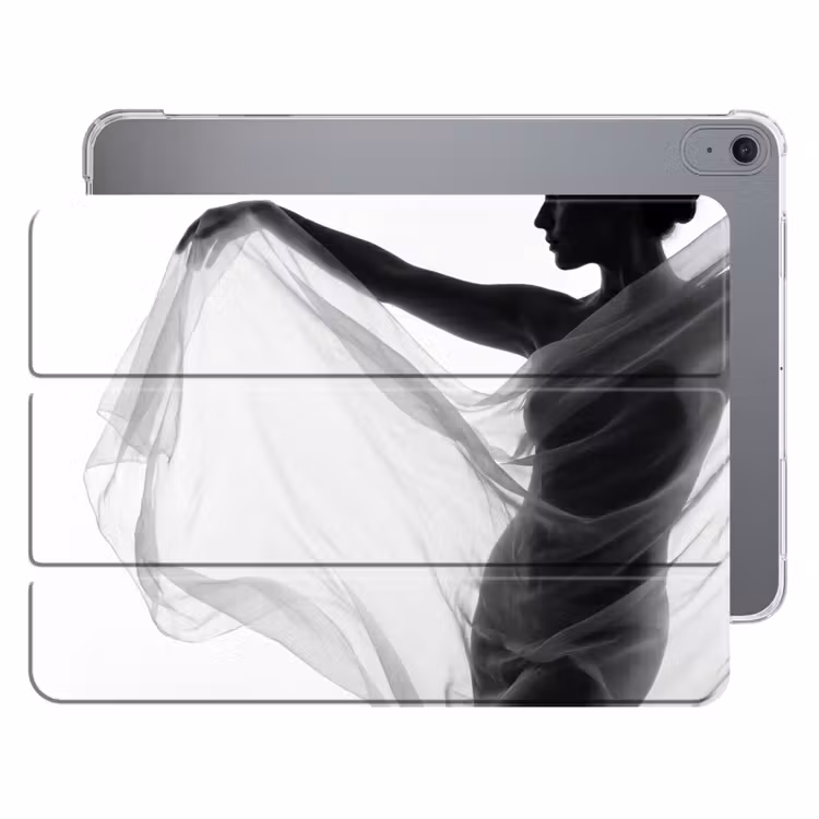 iPad hoes - Silhouet - Sluier - Vormen - Zwart - Wit - Sensueel — 1