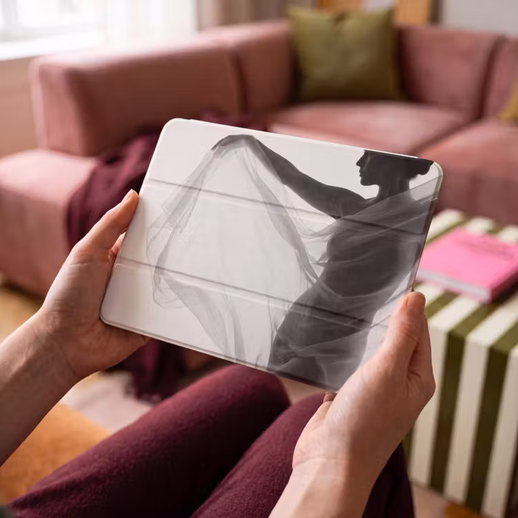 iPad hoes - Silhouet - Sluier - Vormen - Zwart - Wit - Sensueel — 4