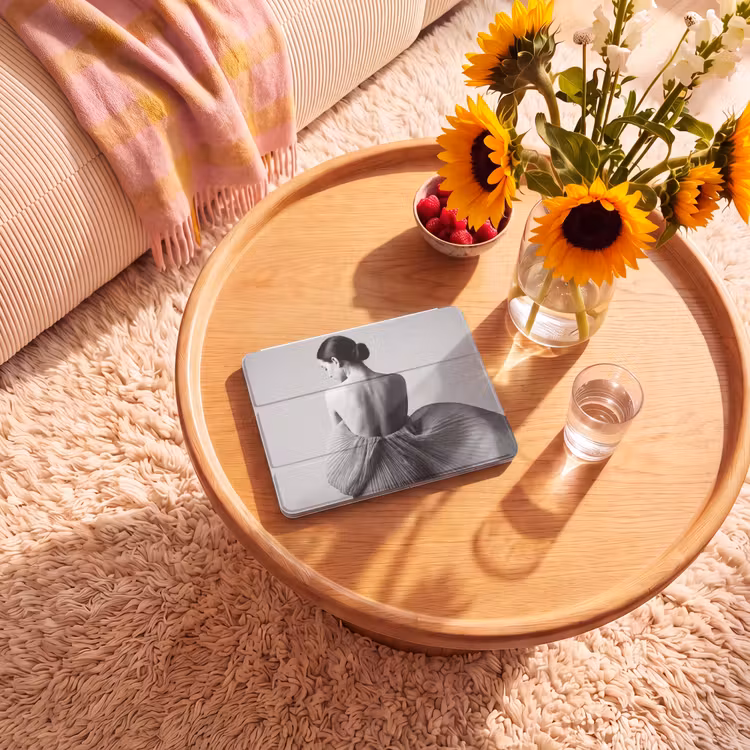 iPad hoes - Vrouw - Rug - Textuur - Zwart - Wit - Elegant — 2