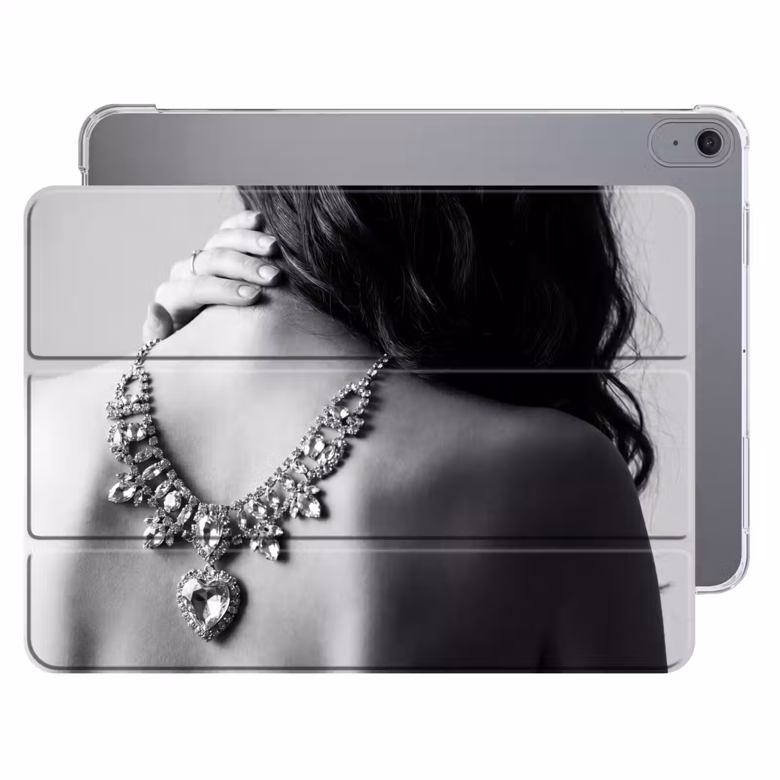 iPad hoes - Vrouw - Ketting - Fashion - Zwart - Wit — 1