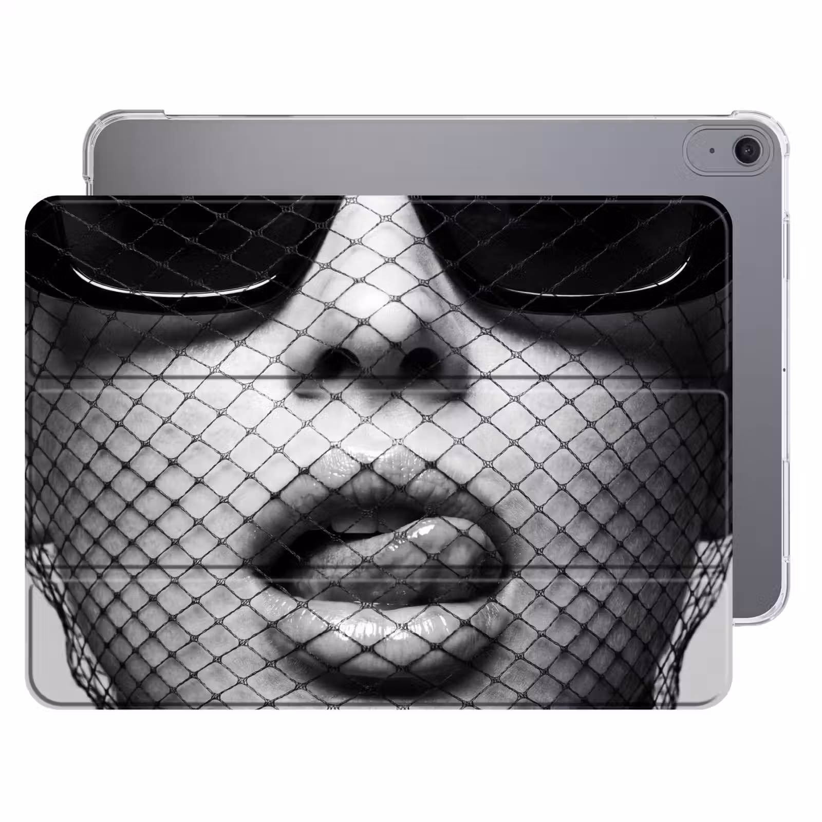 iPad hoes - Vrouw - Net - Mysterieus - Zwart - Wit — 1