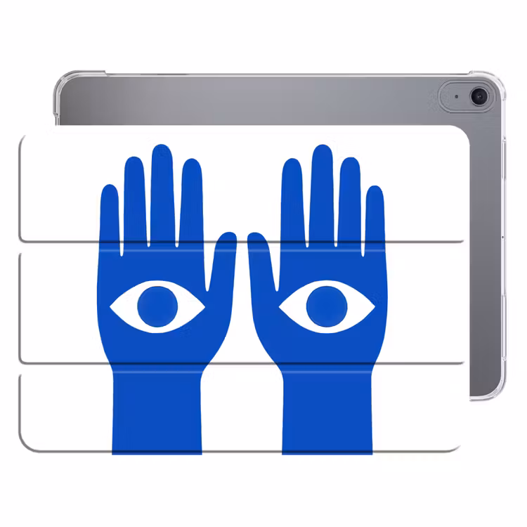 iPad hoes - Handen - Twee - Ogen - Blauw — 1