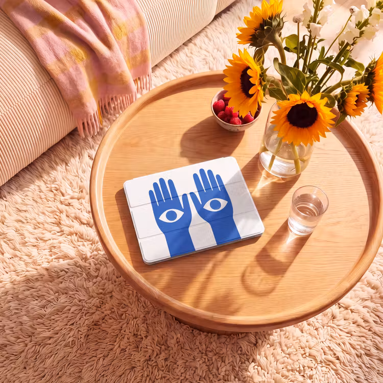 iPad hoes - Handen - Twee - Ogen - Blauw — 2