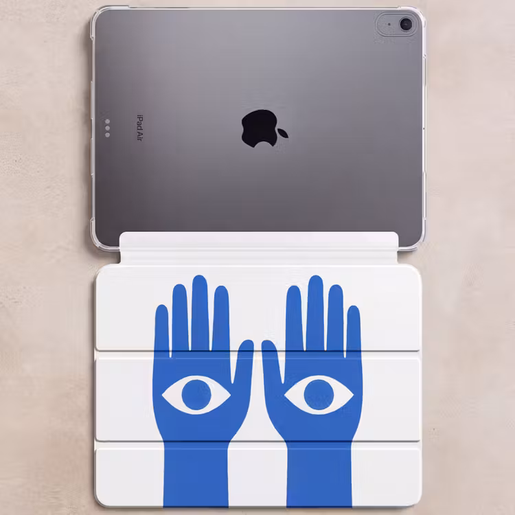 iPad hoes - Handen - Twee - Ogen - Blauw — 6